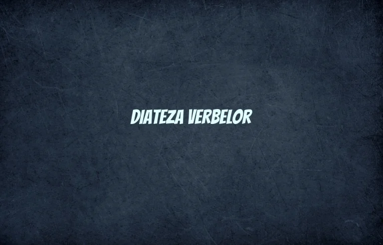 diateza verbelor