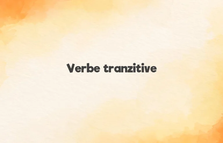 verbe tranzitive