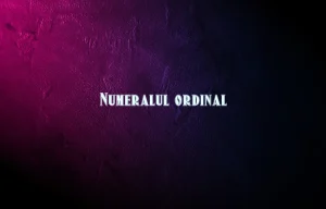 numeralul ordinal