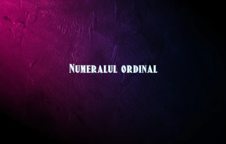 numeralul ordinal