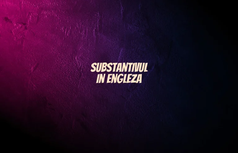 substantiv in engleza