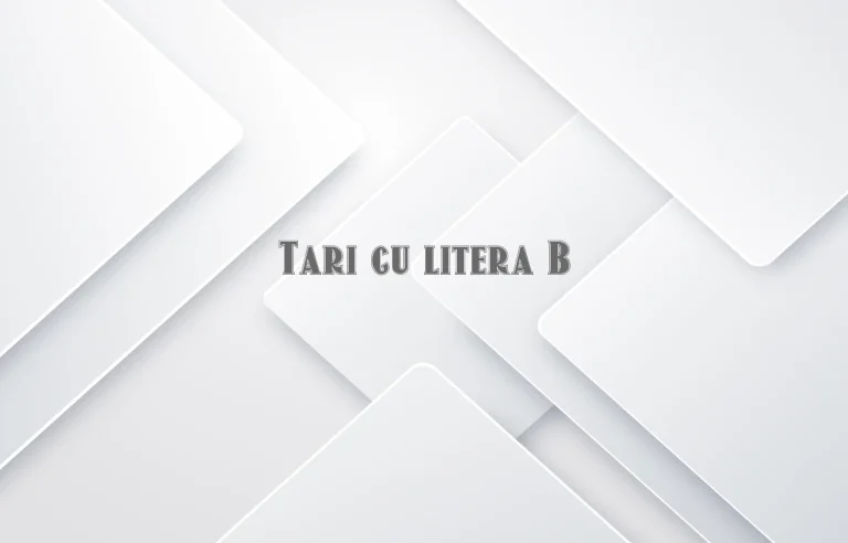 tari cu litera b