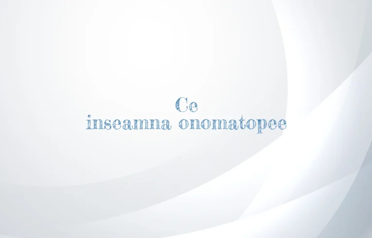 ce inseamna onomatopee