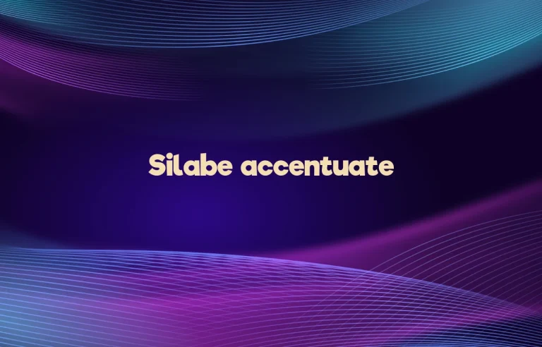 silabe accentuate