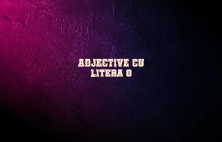 adjective cu o
