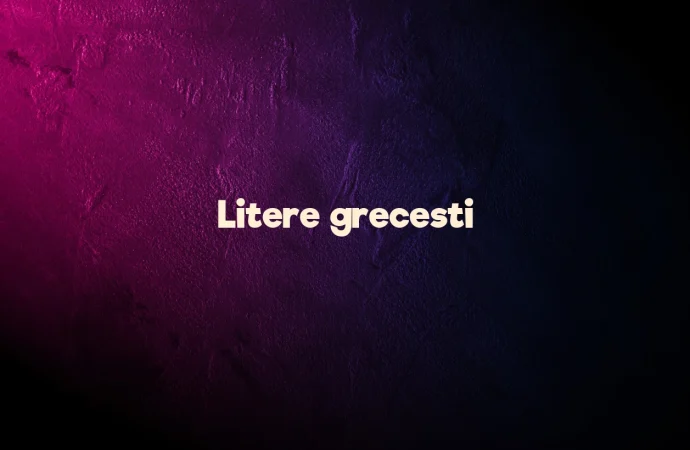 Litere grecesti